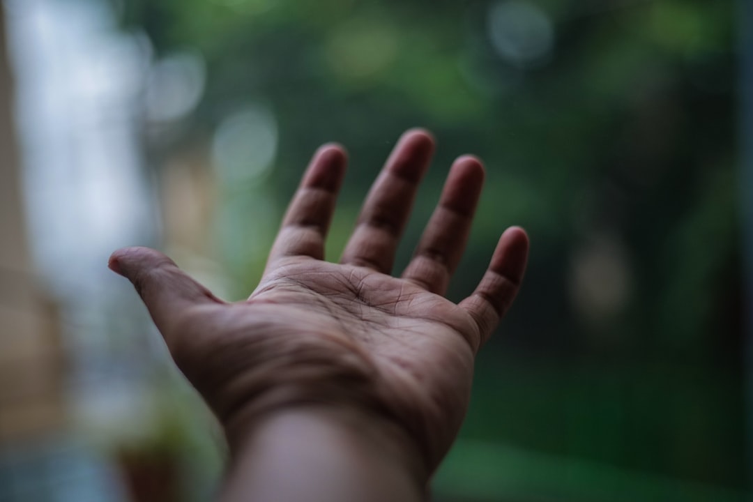 a close-up of a hand