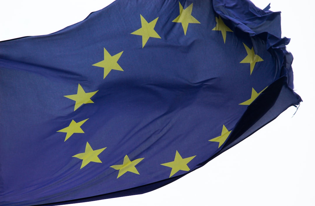 blue and yellow star flag