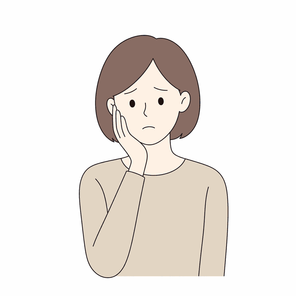 自宅で悩みを抱える利用者